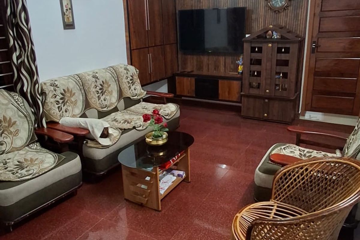 Relaxing in the main living area